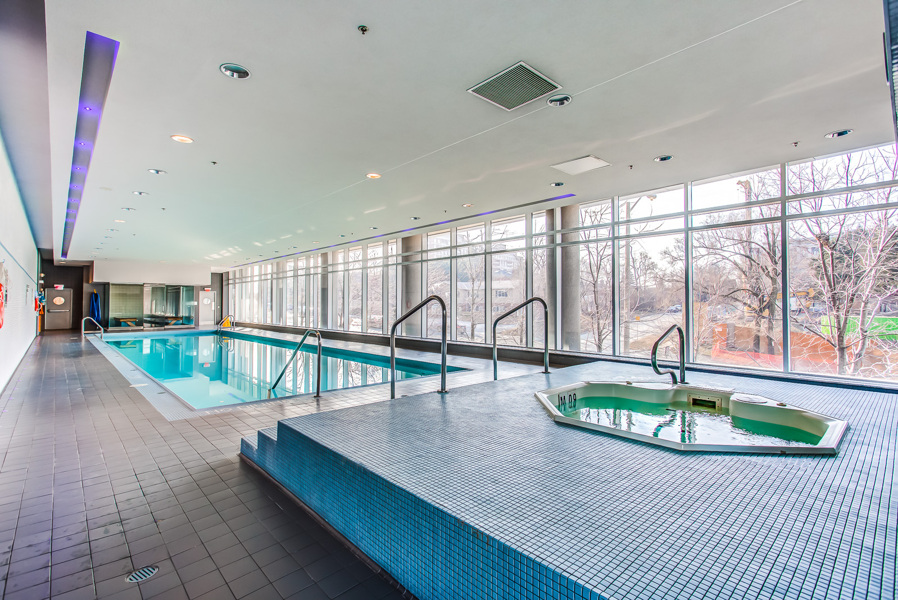 Swimming pool and whirlpool amenity at Arc Condos.