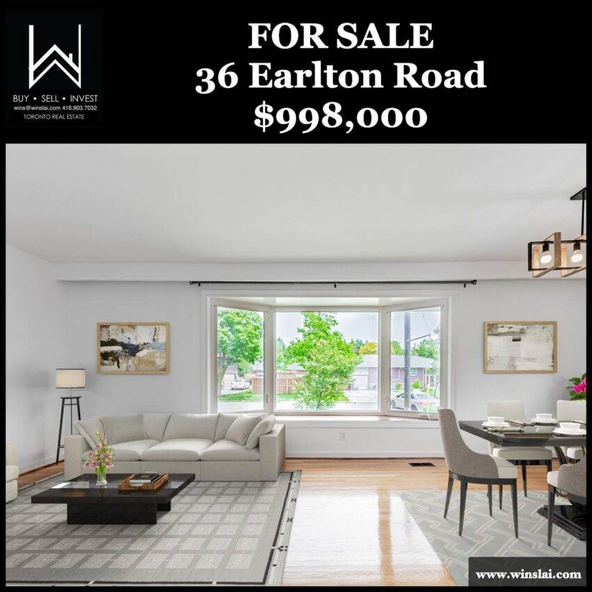 For sale flyer for 36 Earlton Rd.