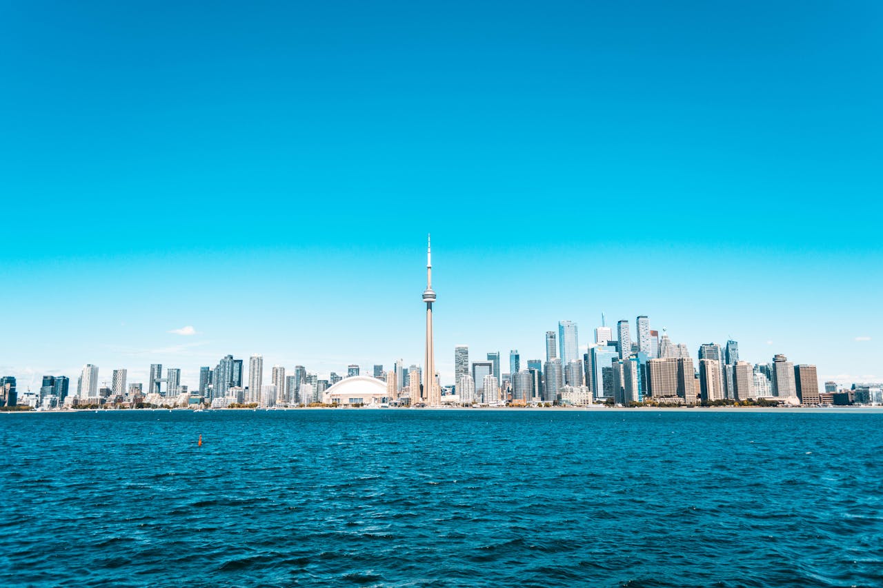 Toronto skyline in summer to show bright May 2024 and beyond.