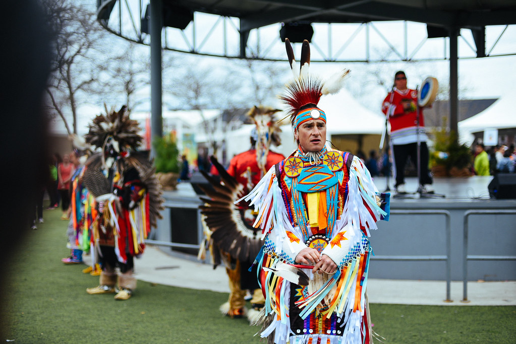 First Nations White Pine Dancers at Toronto Harbourfront. 