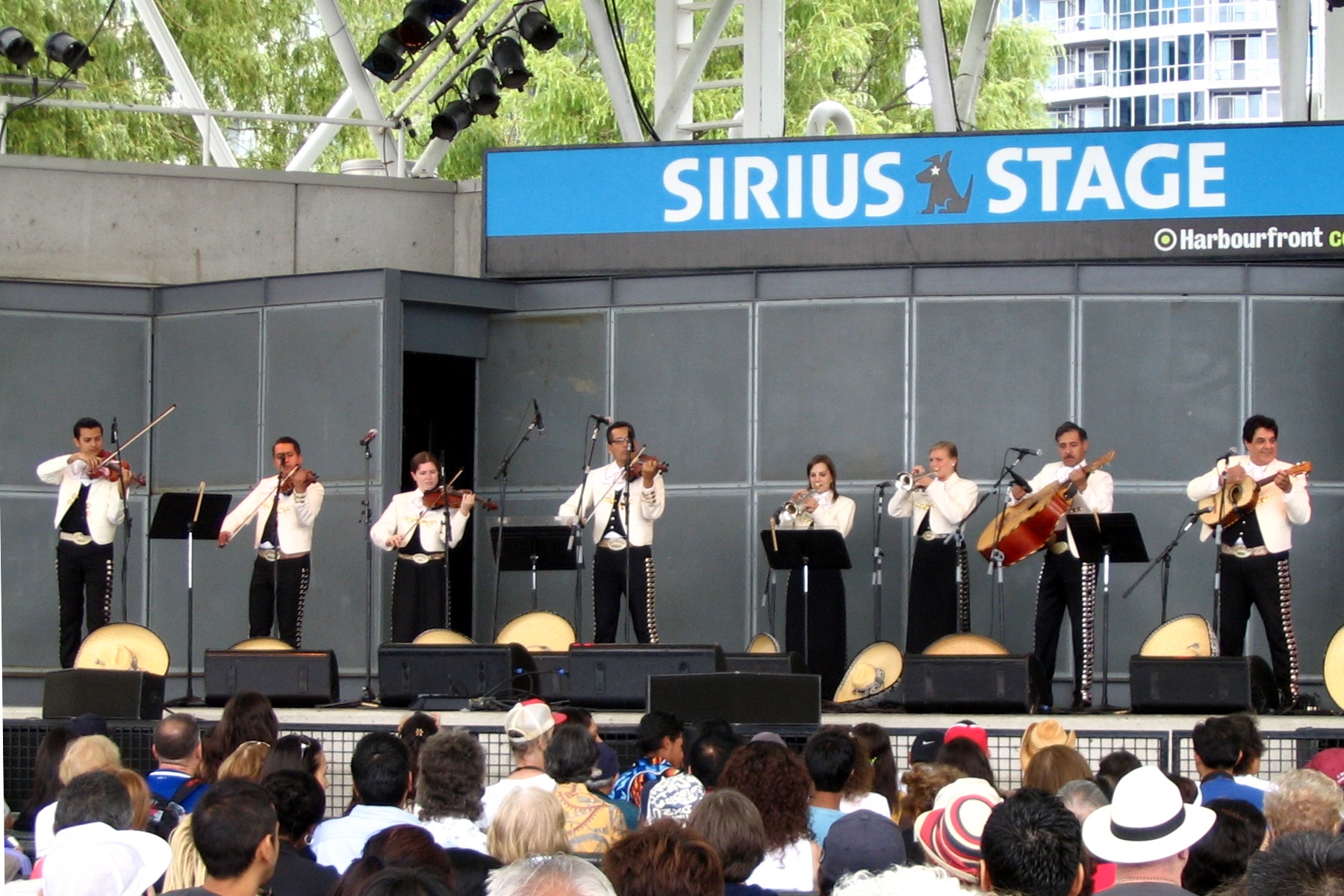 Formal violin concert at Toronto Harbourfront Centre. 