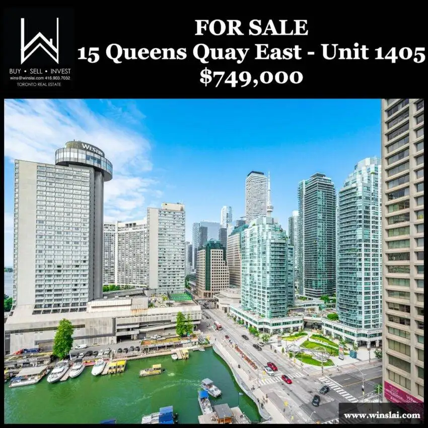 For sale flyer for 15 Queens Quay E Unit 1405.