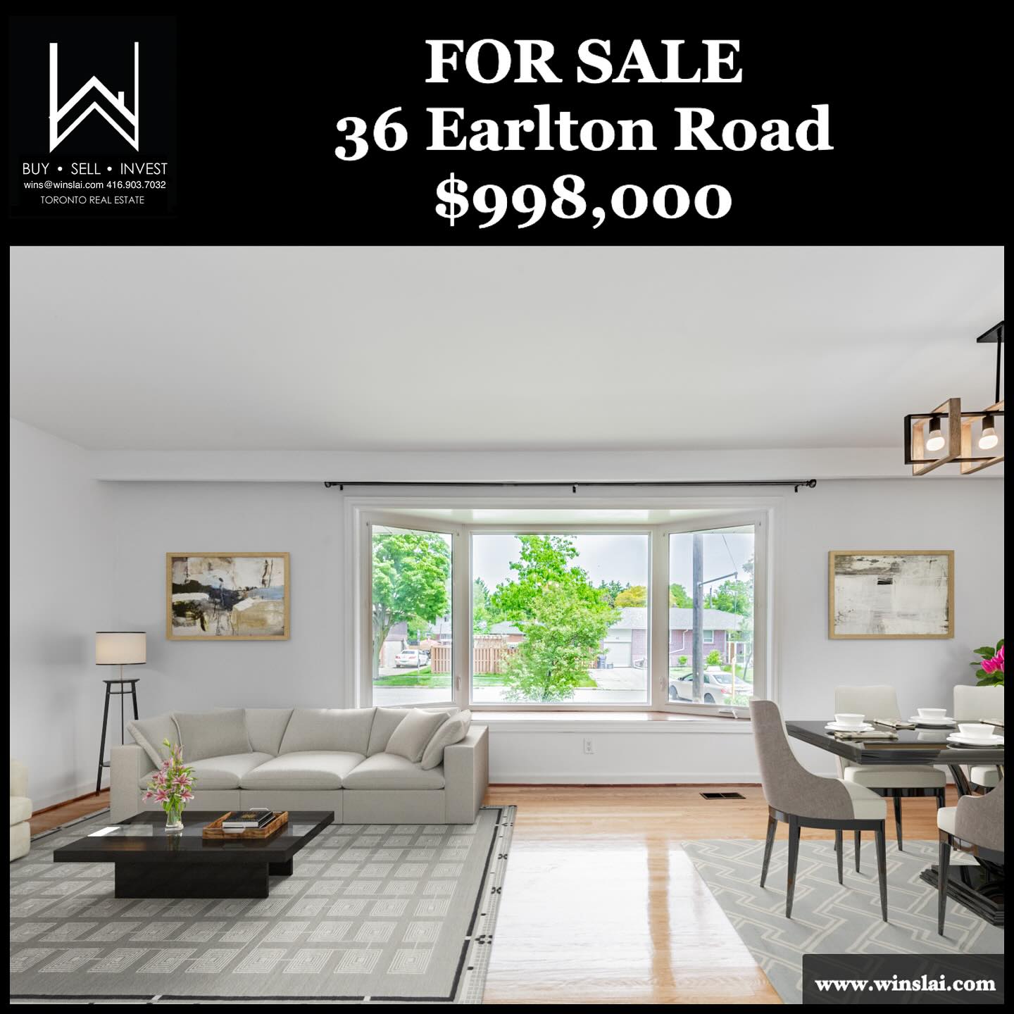 For Sale flyer for 36 Earlton Rd. 