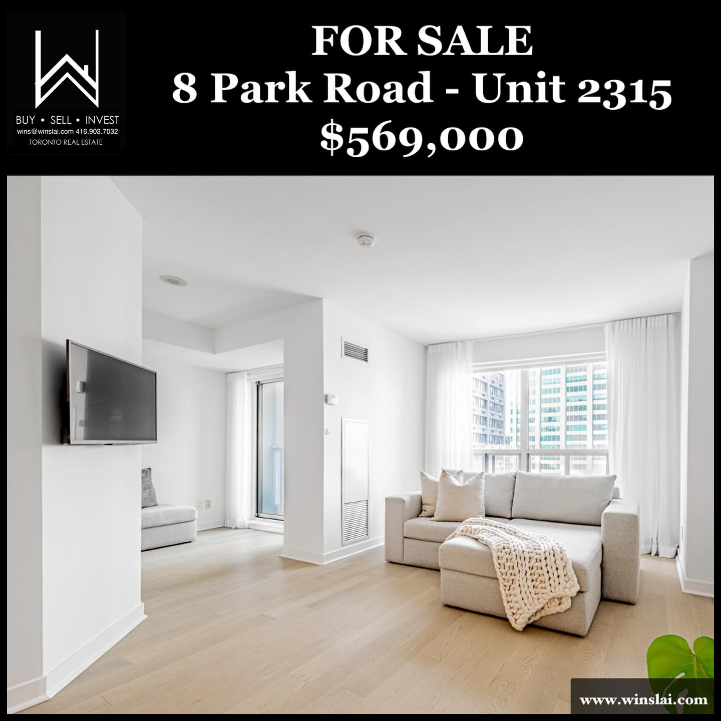 For Sale Flyer for 8 Park Rd Unit 2315.