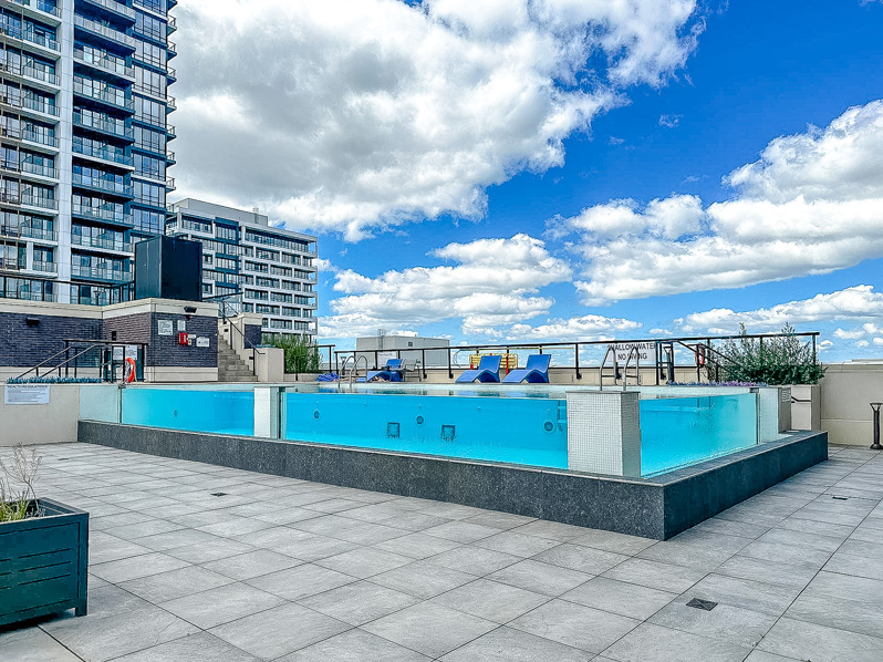 Condo with rooftop infinity pool.