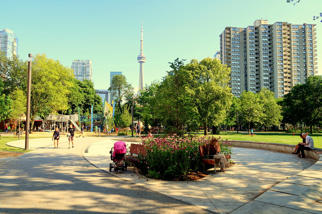 Photo of Grange Park in Toronto with people at playground.