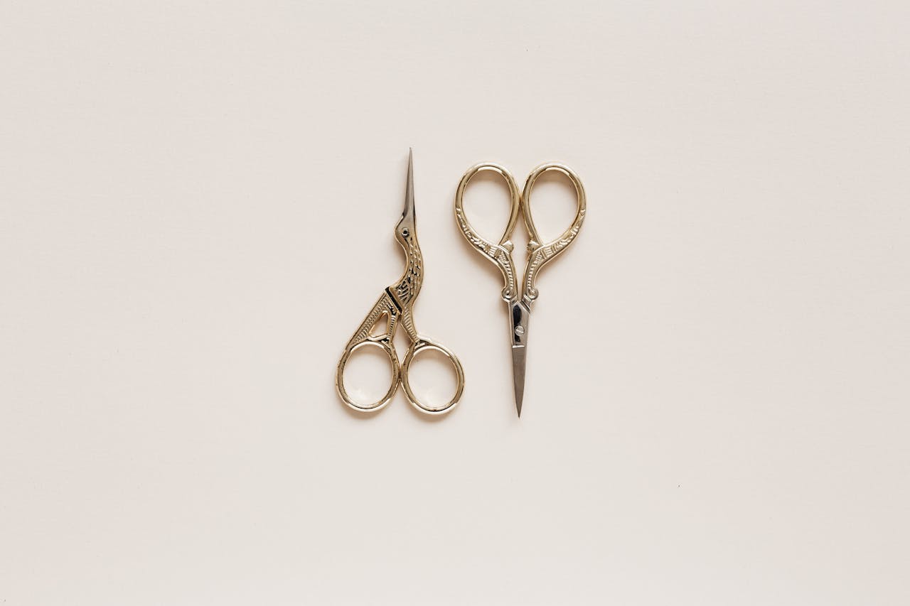 Photo of 2 golden scissors to show rate cuts in October and November 2024. 