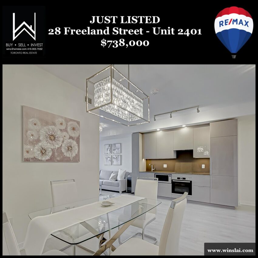Just Listed flyer for 28 Freeland St Unit 2401.