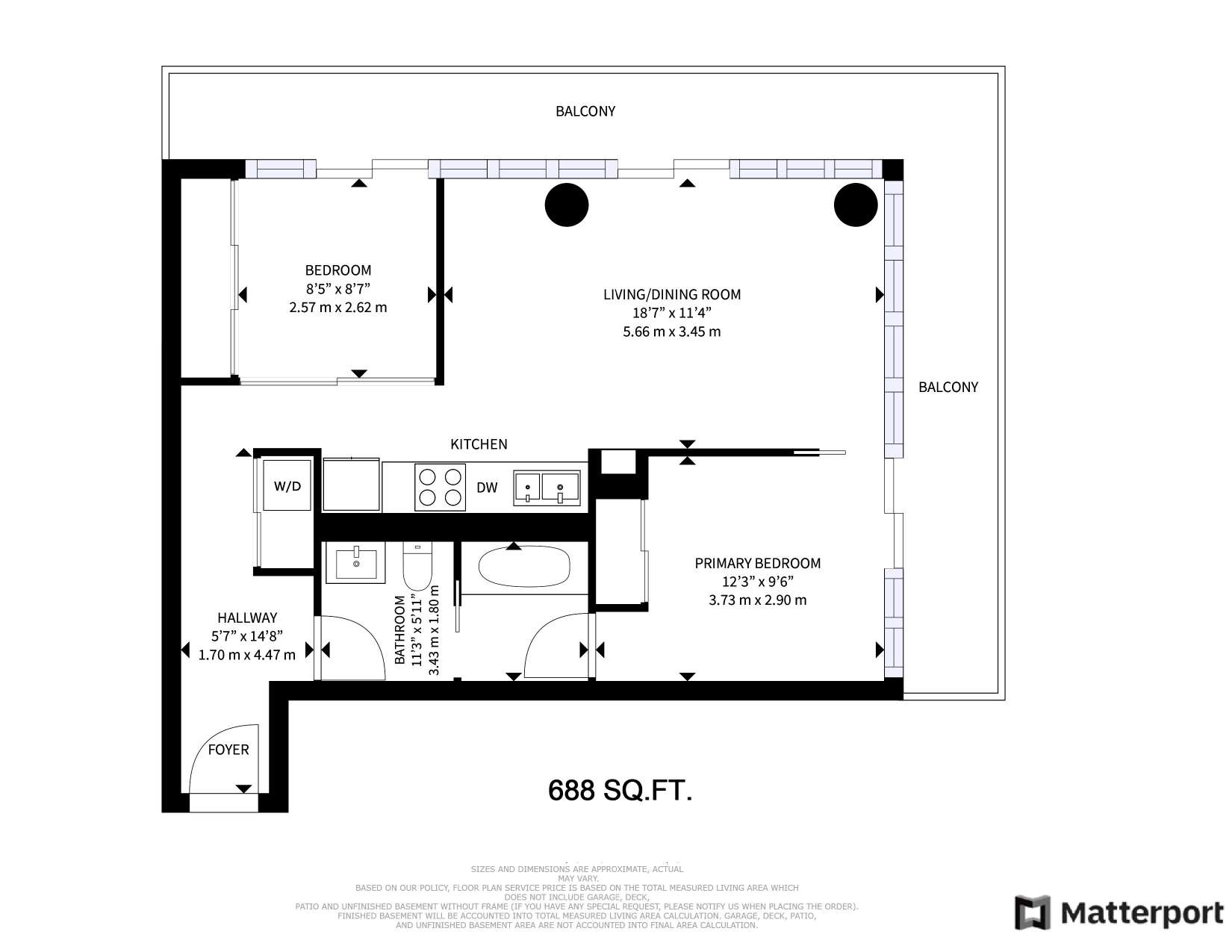Floor plans for 33 Charles St E Unit 3808.