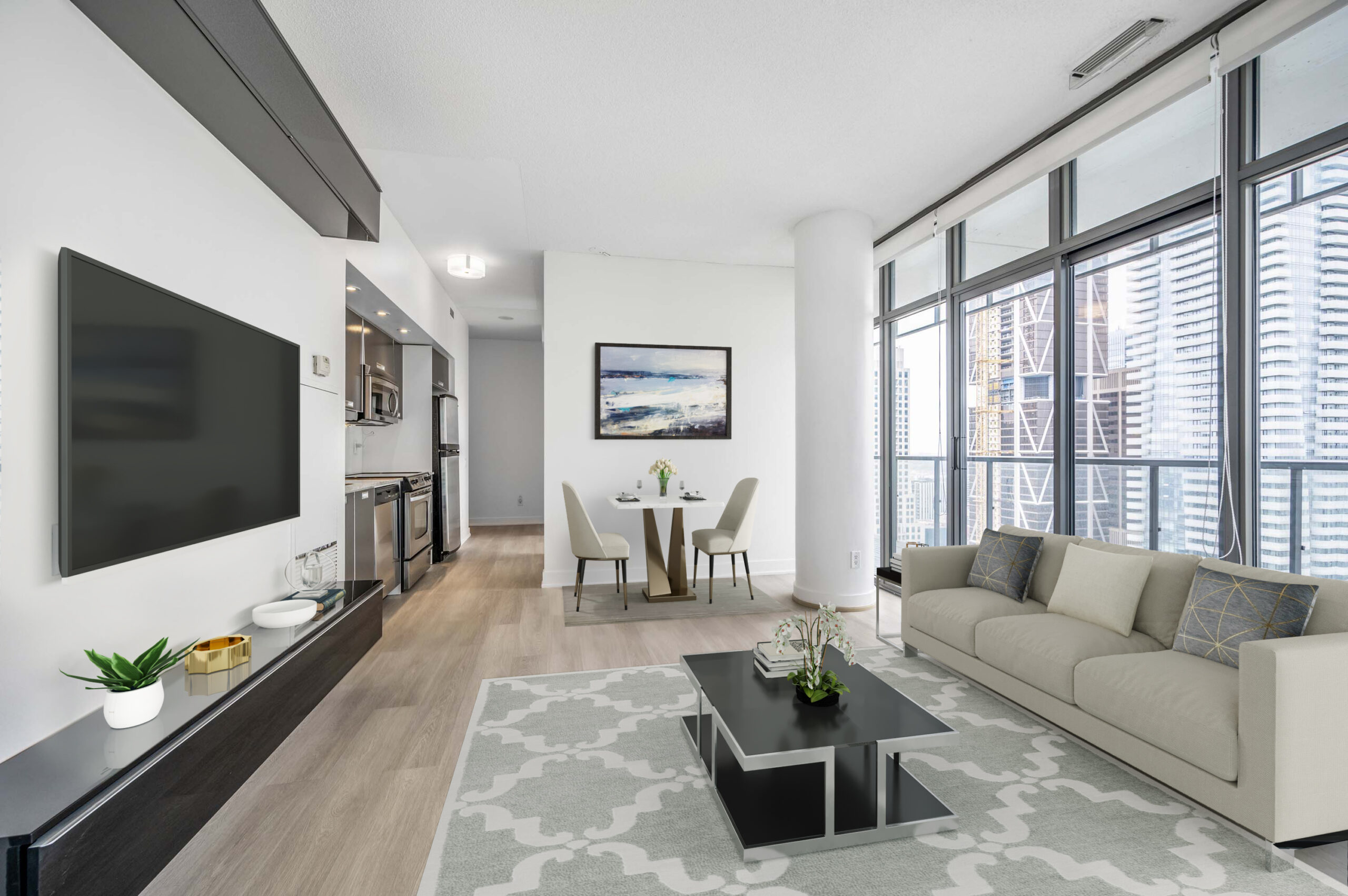 Condo with streamlined layout.