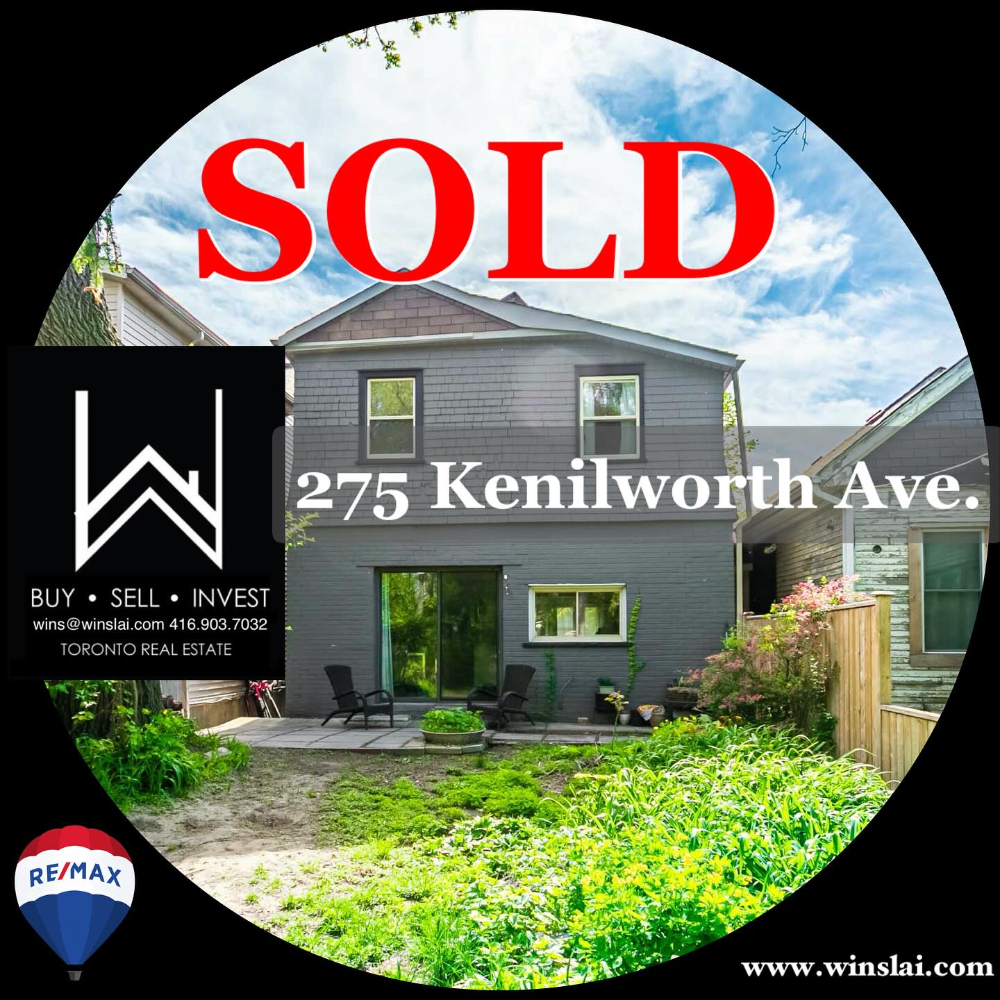 Sold flyer for 275 Kenilworth Ave, a detached house in Toronto.