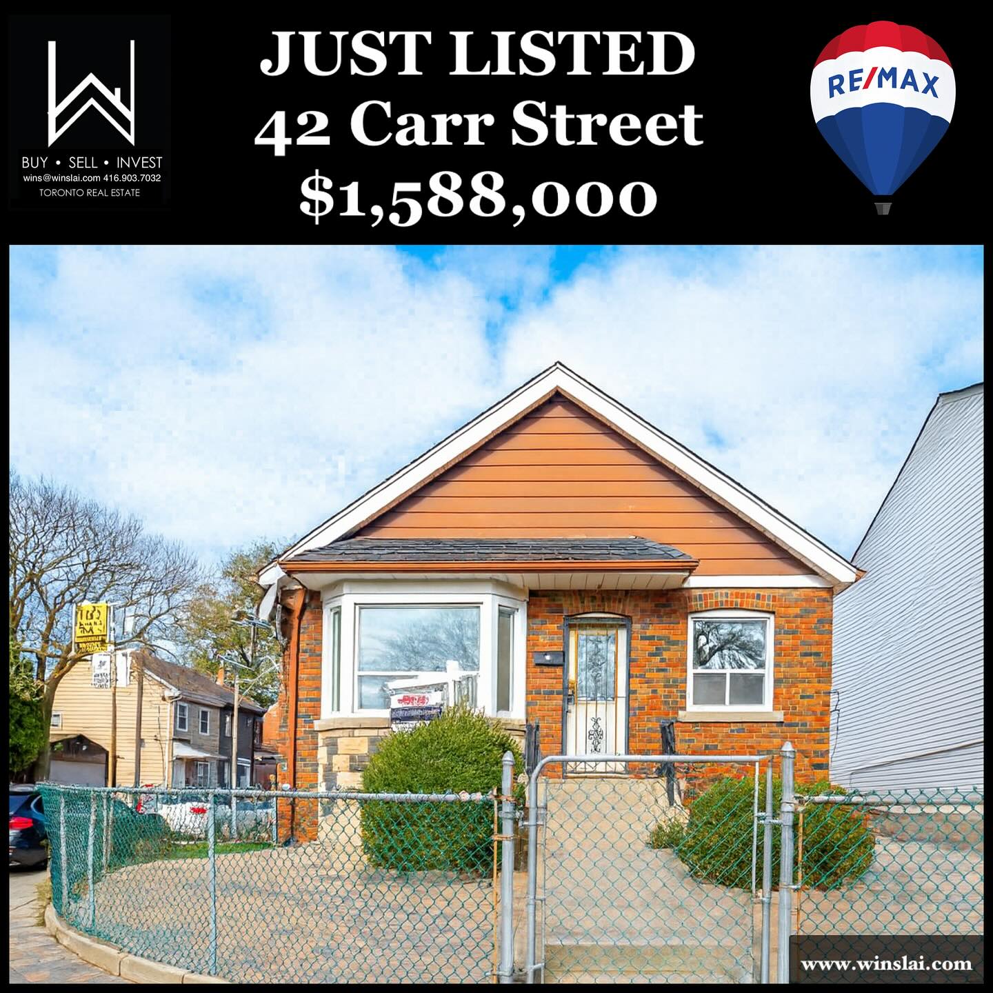 For Sale flyer for 42 Carr St.