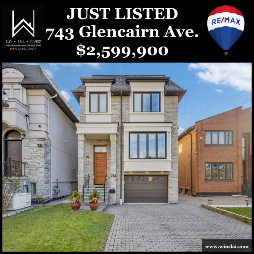 Just Listed flyer for 743 Glencairn Ave.
