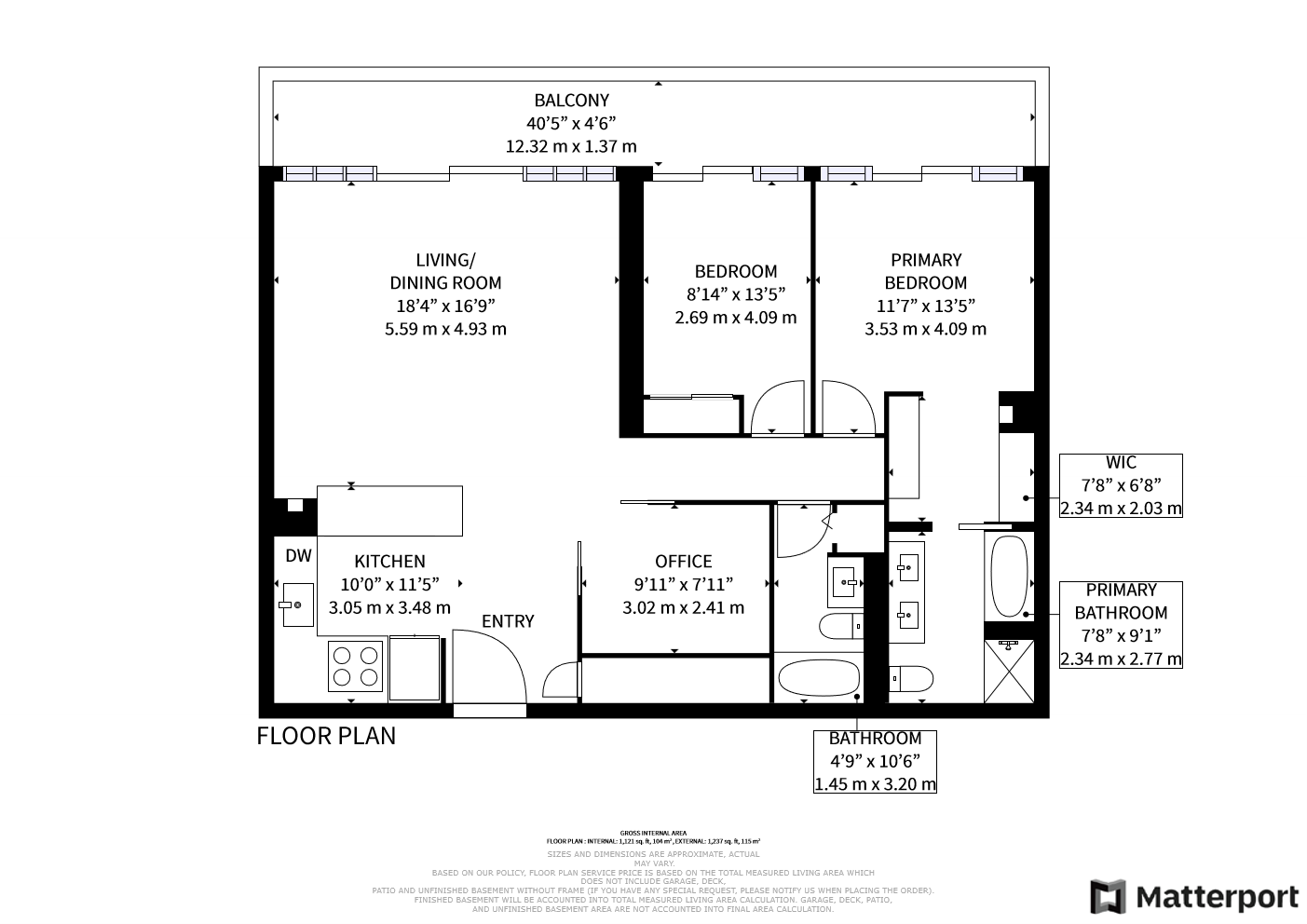 Floor plans for 33 Charles St E Unit 3206.