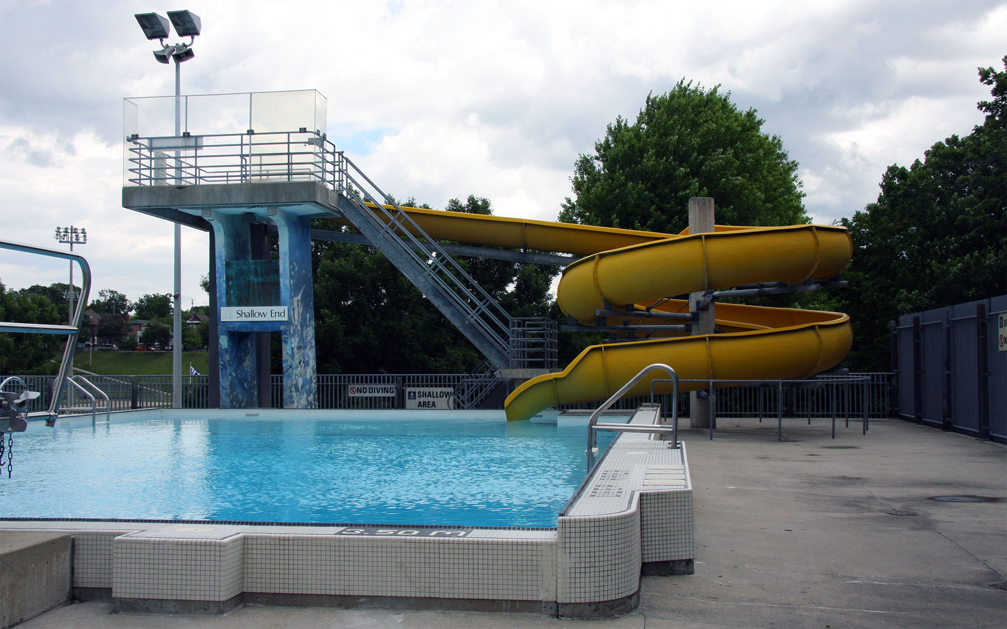 Water slide at Christie Pits, a park near 918 Ossington Ave.
