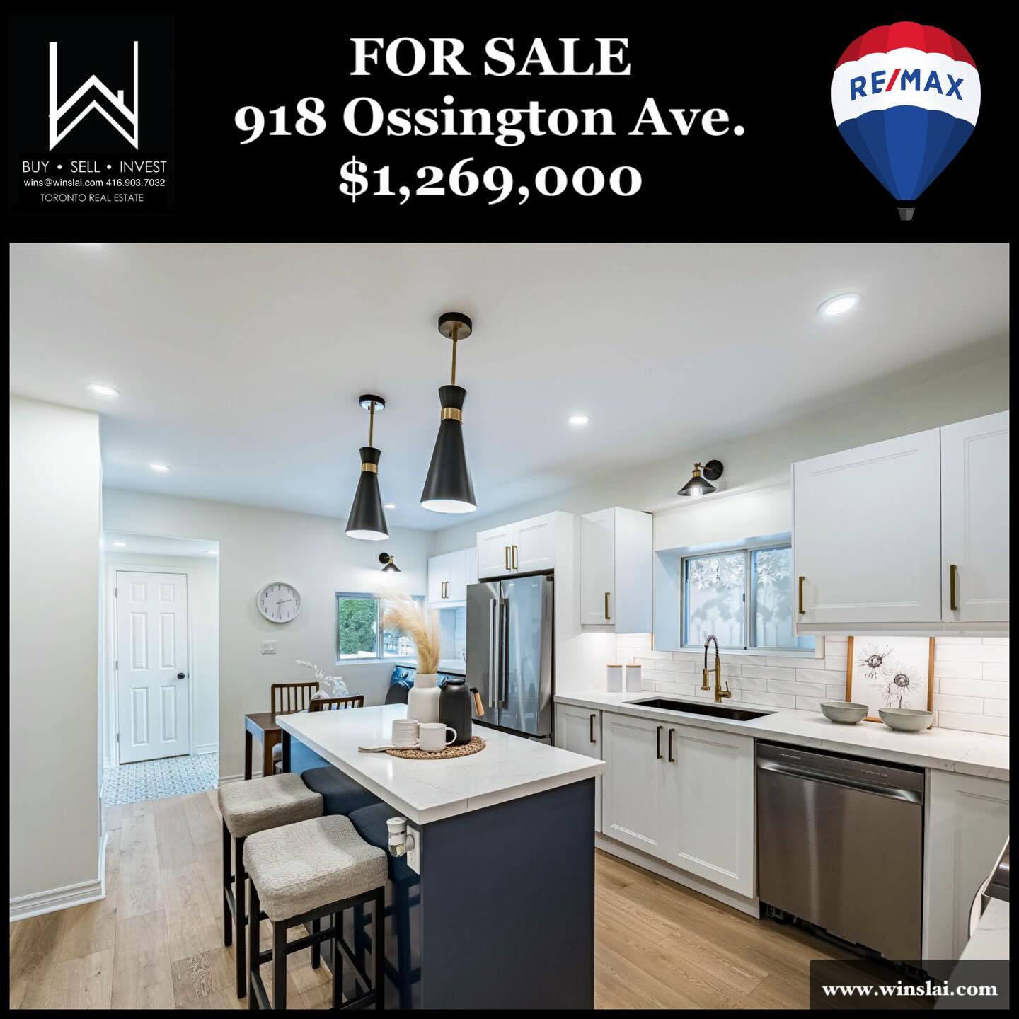 For Sale flyer for 918 Ossington Ave.