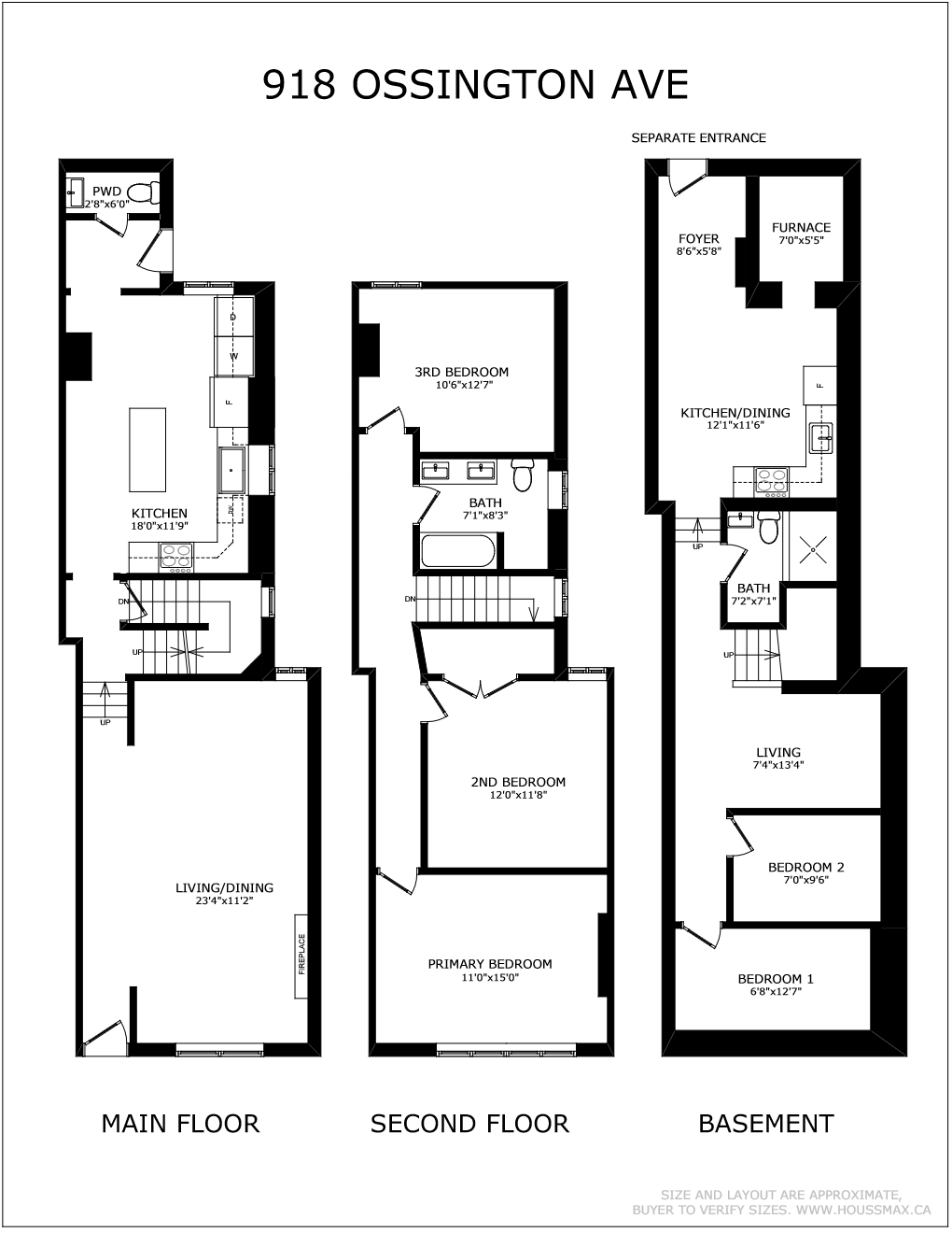 918 Ossington Ave Floor Plans.