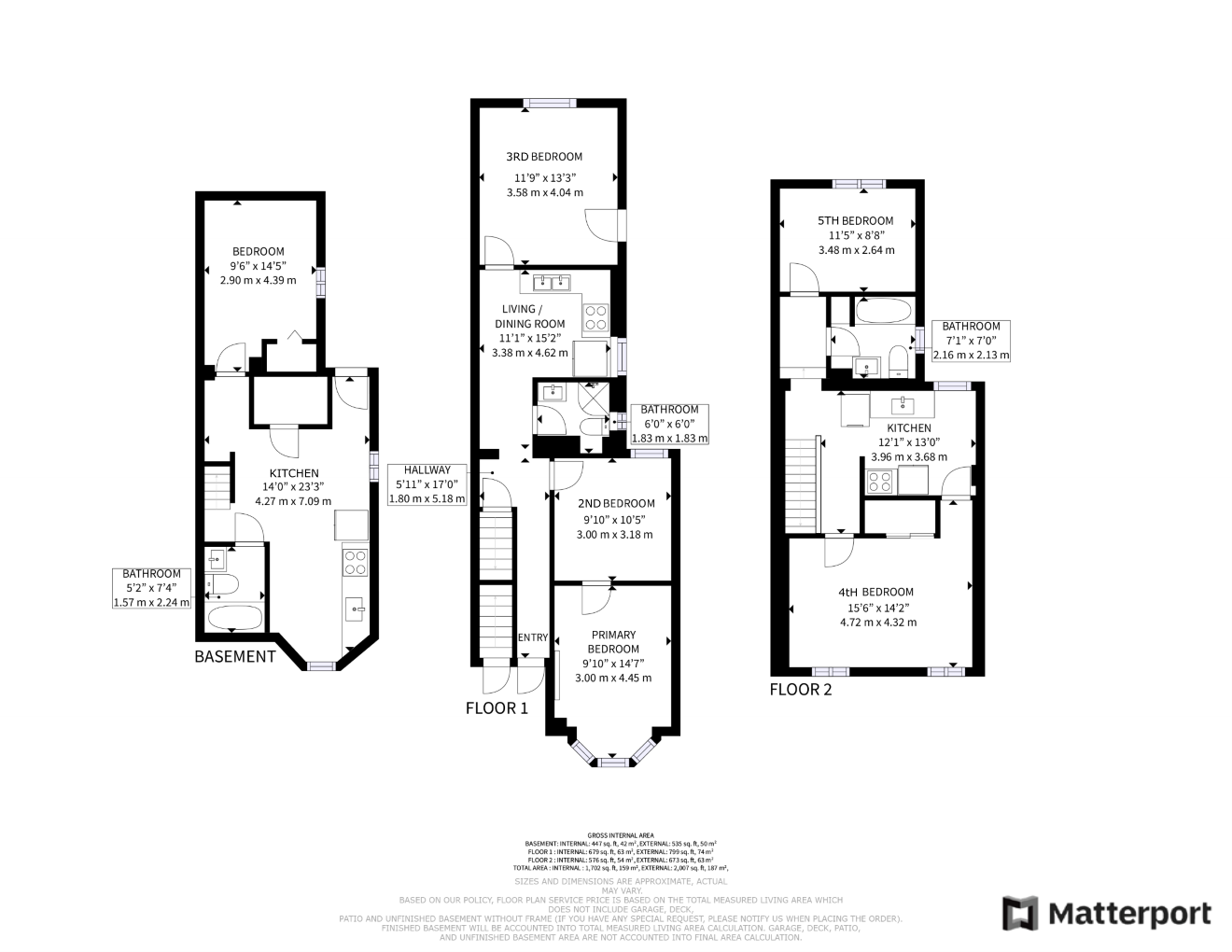 Floor plans for 57 Shanly St.