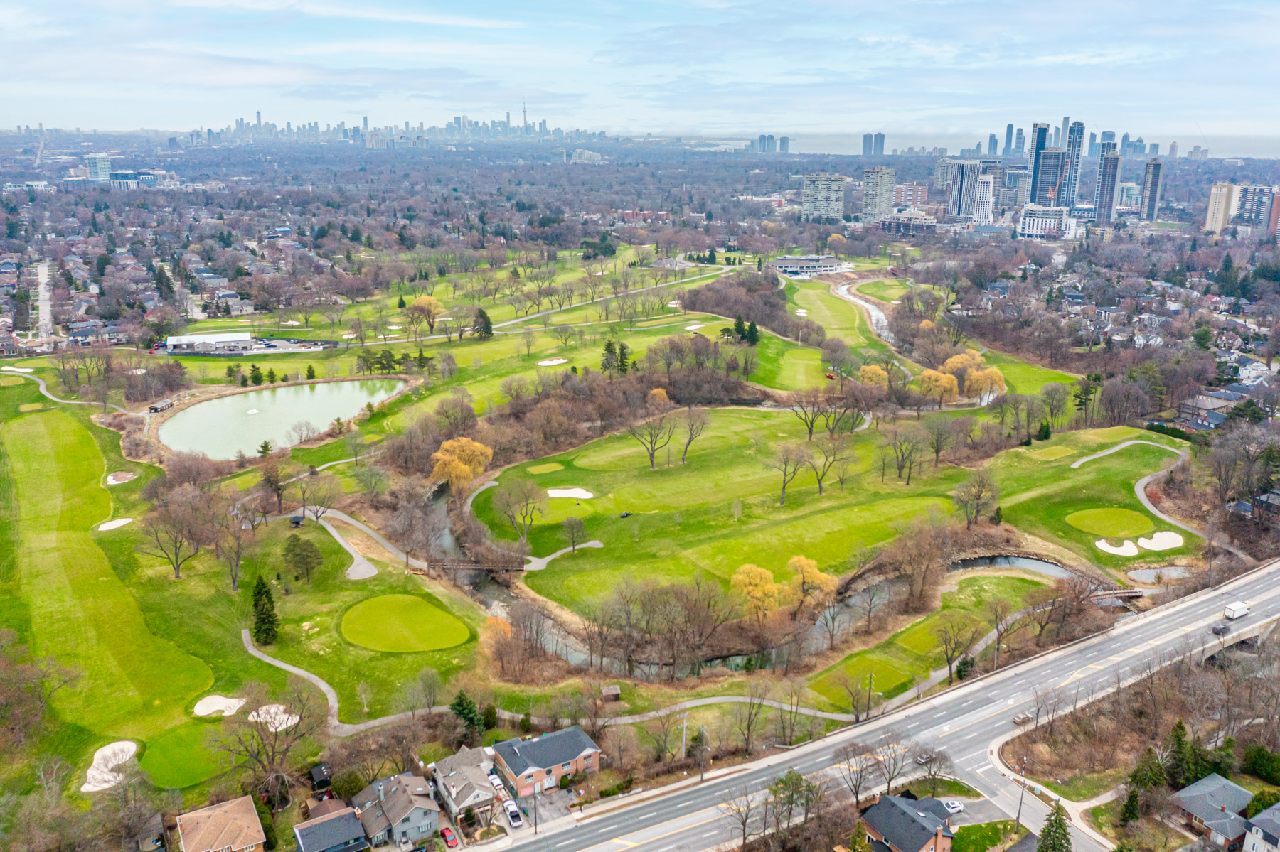 Aerial view of Islington Golf Club.