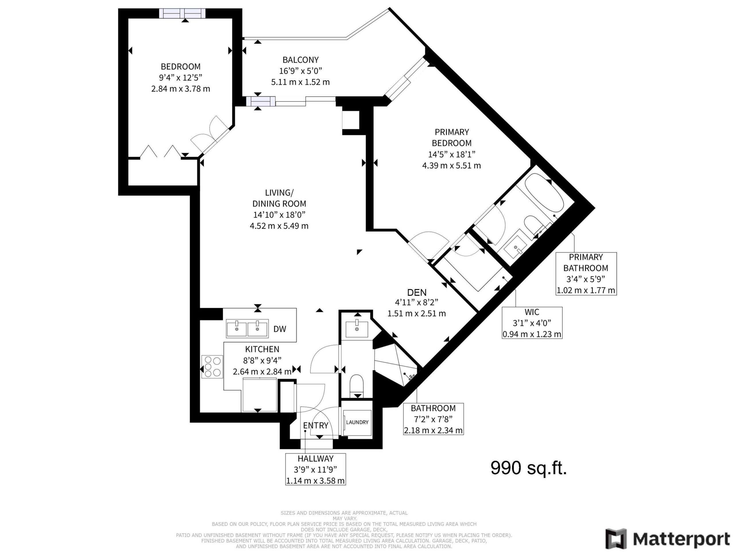 Floor plans for 20 Bloorview Place Unit 1003.