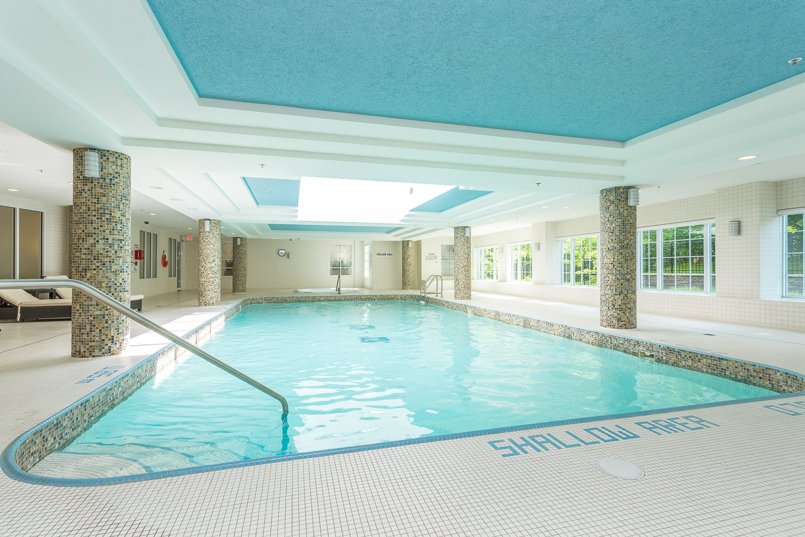 Aria Condos' indoor swimming pool amenity.