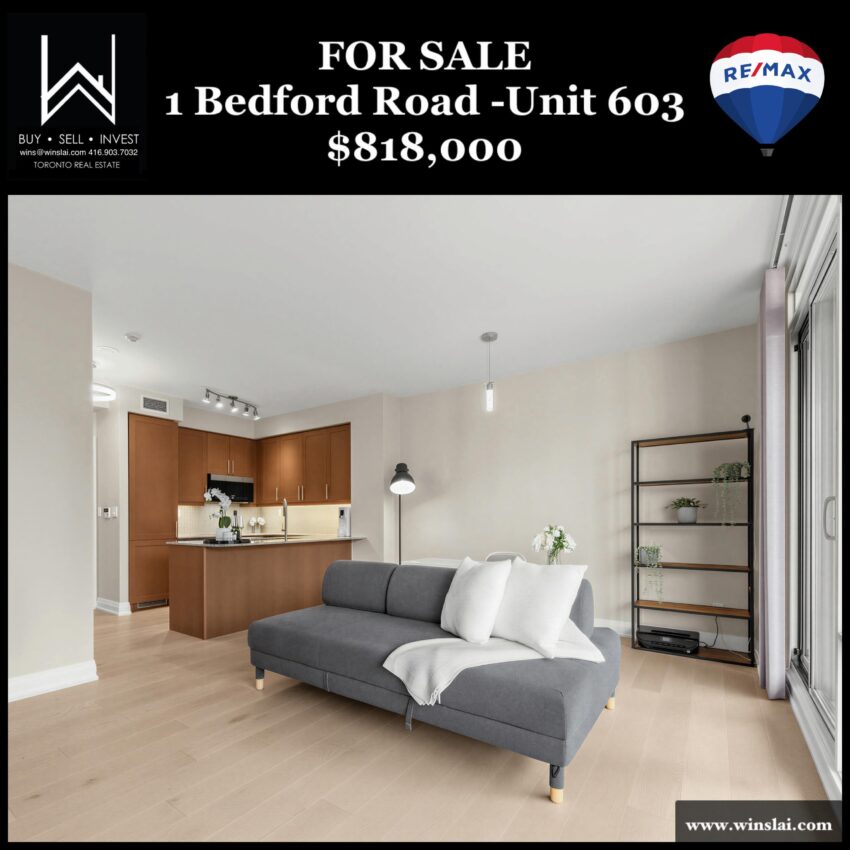 For Sale Flyer for 1 Bedford Rd Unit 603.